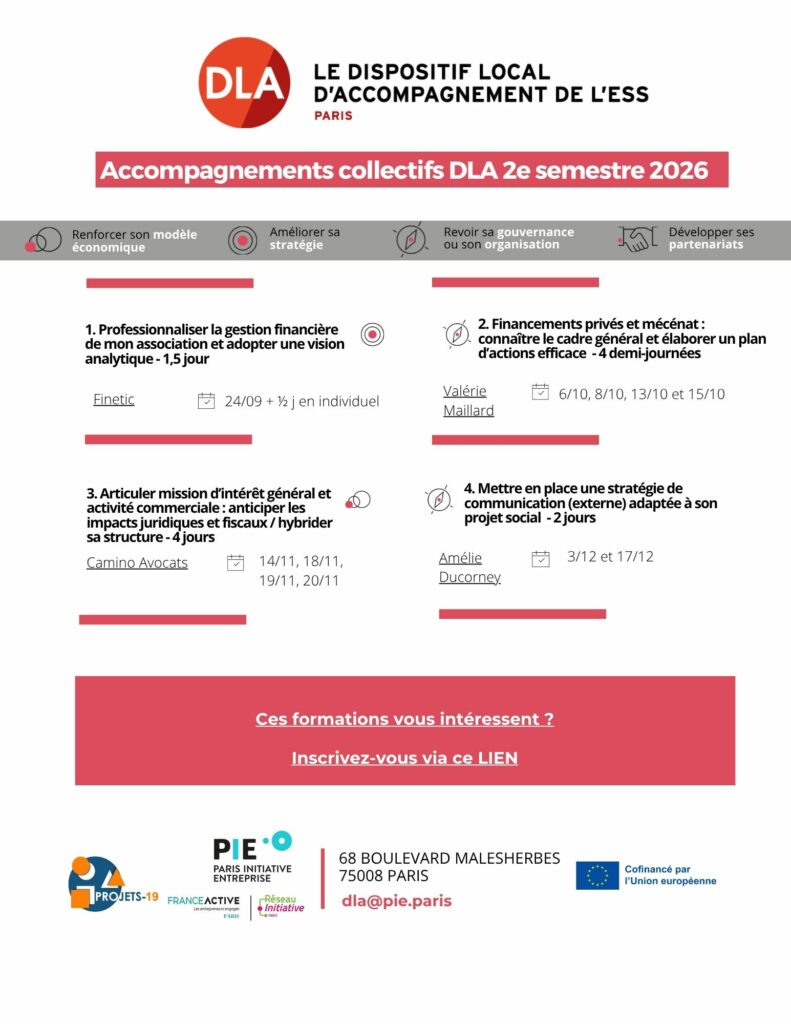 Formations DLA 2026 : le calendrier du 2d semestre est disponible !